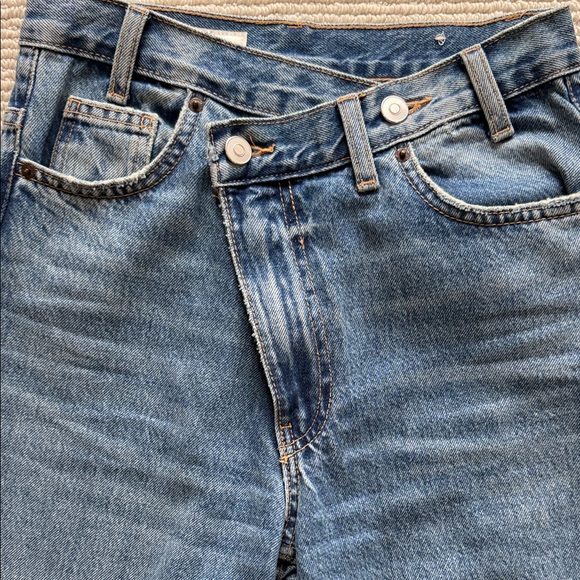 Zara Cross Front Hi Rise Wide Leg Jeans - Picture 3 of 9